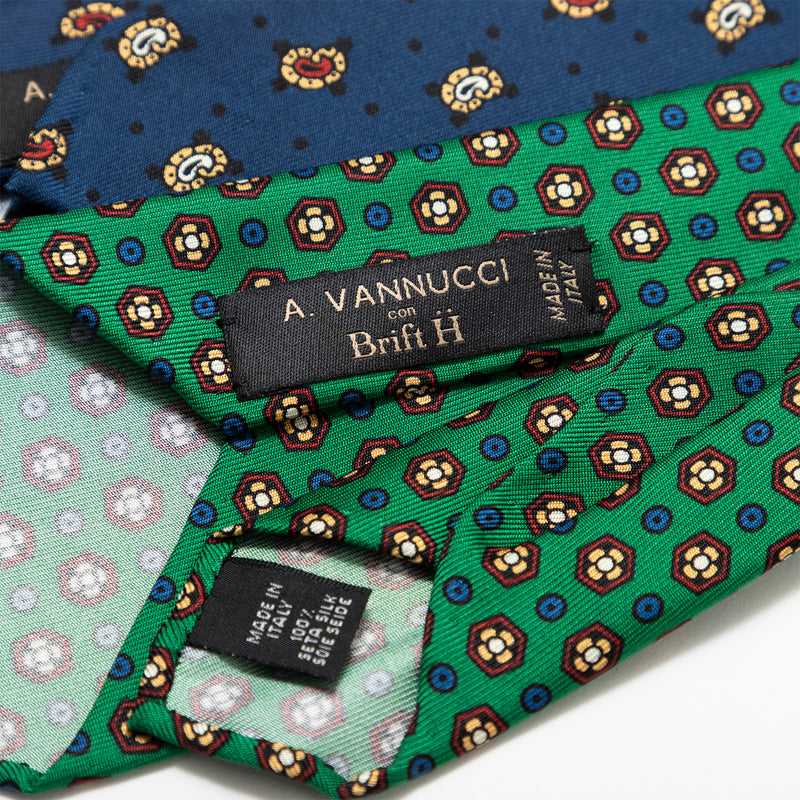 ATTO VANNUCCI × Brift H THE小紋柄タイ